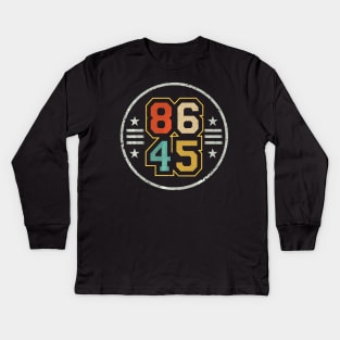 New Vintage 8645 Shirt Trump Impeachment Kids Long Sleeve T-Shirt